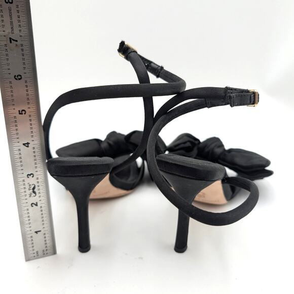 Loeffler Randall Marlena Ankle Strap Heel Sandal Women's Black Size US7B EU37.5 - Picture 3 of 12